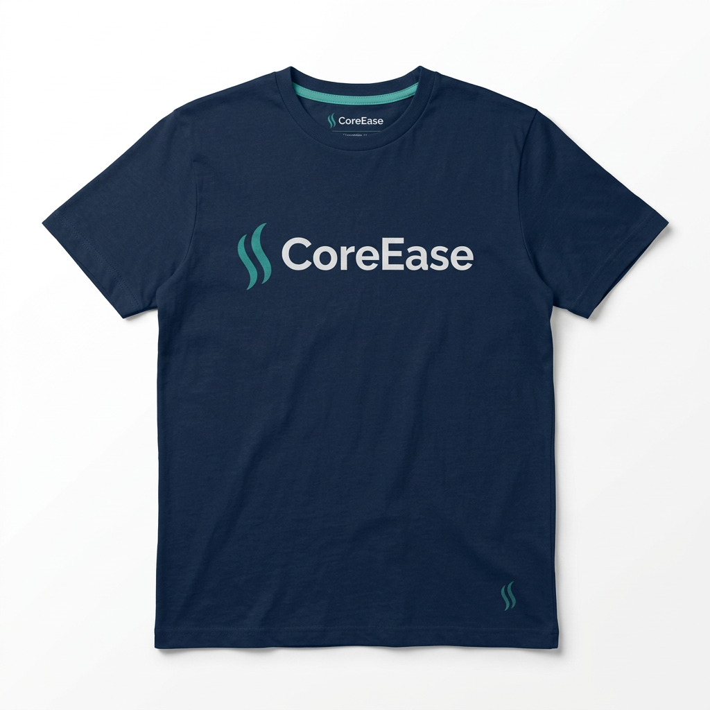 COREEASE Signature Logo T-Shirt | Navy