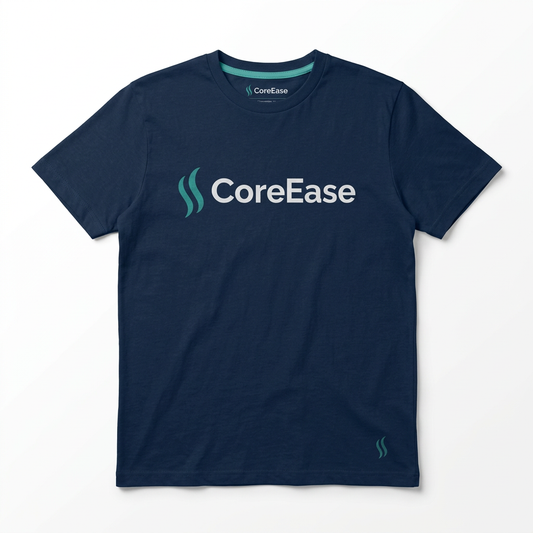 COREEASE Signature Logo T-Shirt | Navy