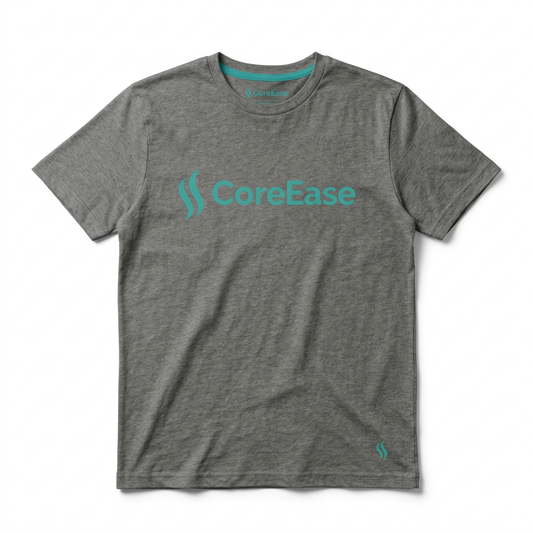 COREEASE Signature Logo T-Shirt | Heather Grey