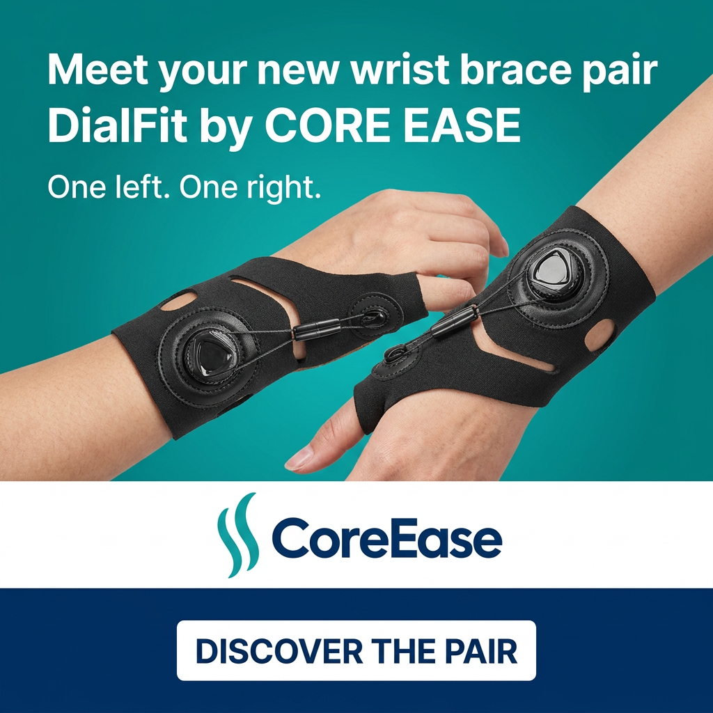 CORE EASE wrist brace pair launch ad