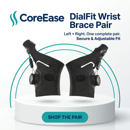 CORE EASE wrist brace pair studio ad