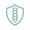 Reinforced lumbar shield icon